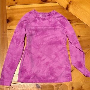 Figs Pink Tie-Dye Long Sleeve Top